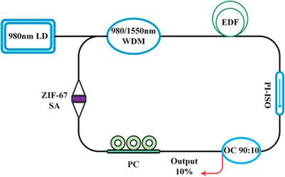 Passively Q-Switched and Mode-Locked Fiber Laser Based on a Zeolitic Imidazolate Framework-67 Saturable Absorber